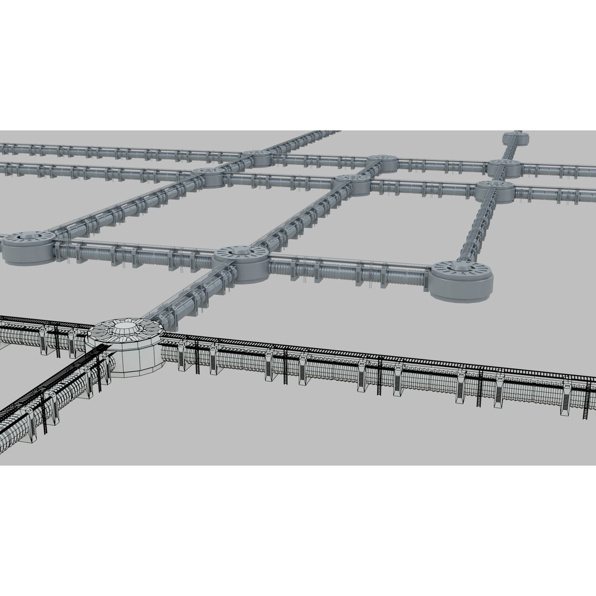 Sci-Fi Industrial Base - Game-Ready 3D Model - View 16