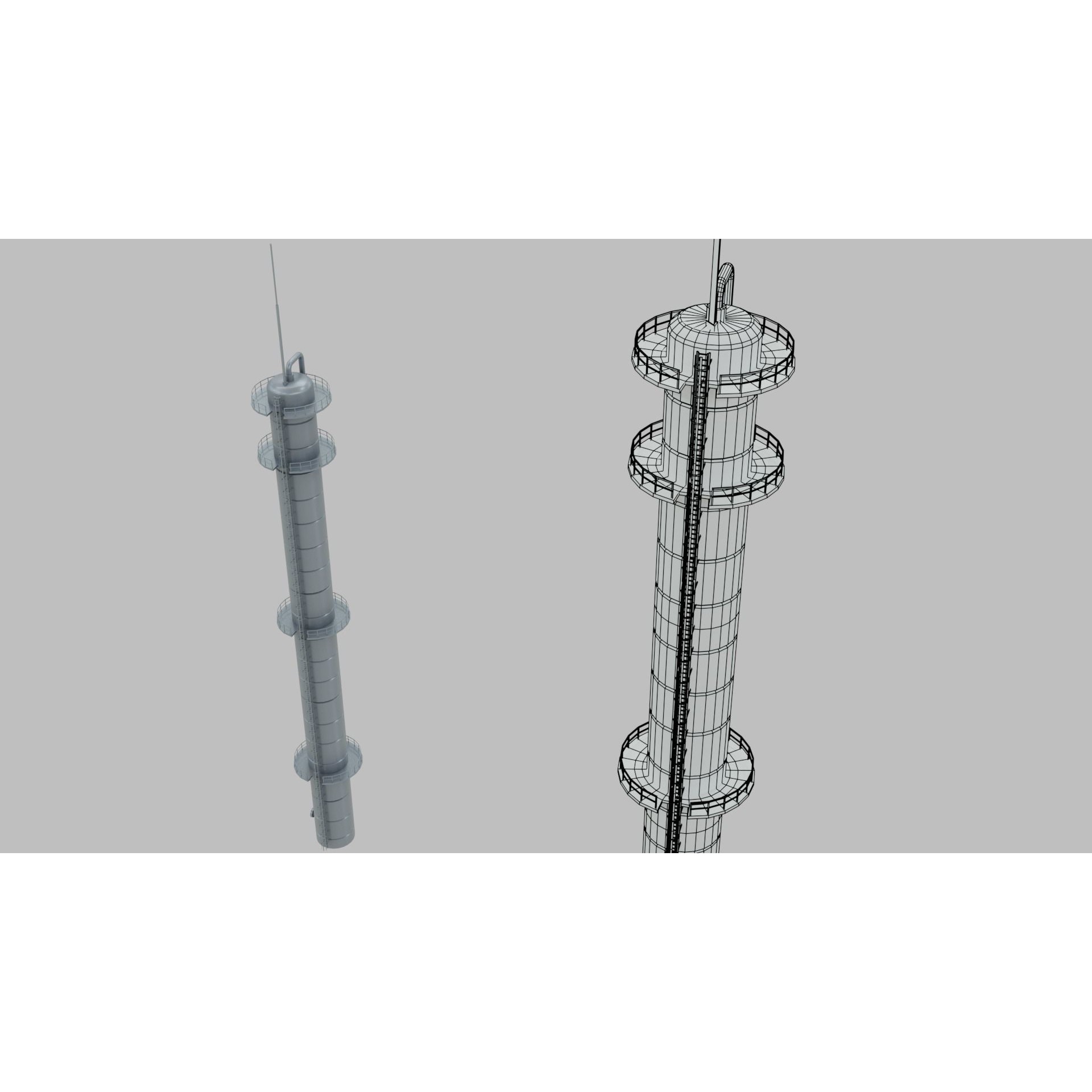 Sci-Fi Industrial Base - Game-Ready 3D Model - View 20