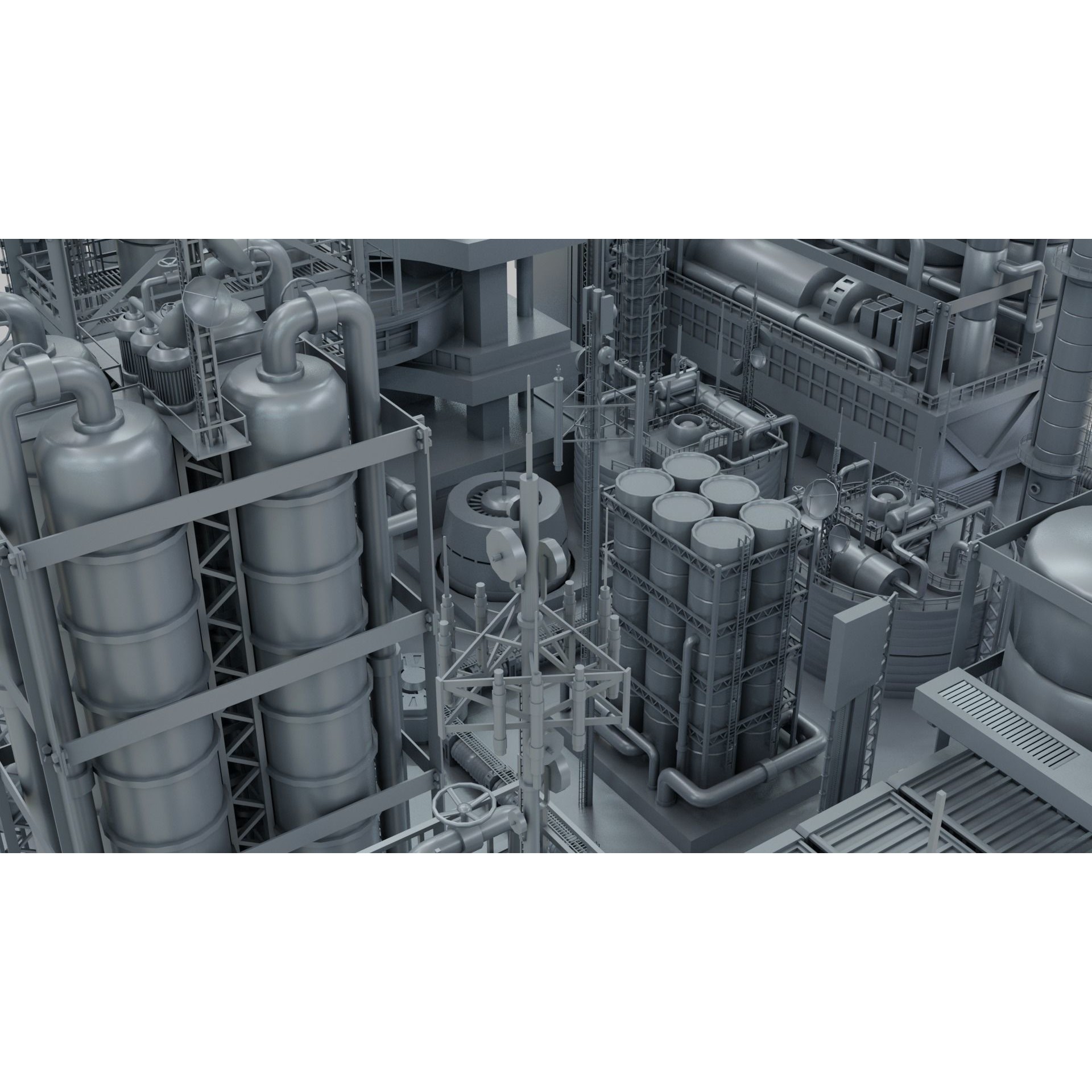 Sci-Fi Industrial Base - Game-Ready 3D Model - View 4
