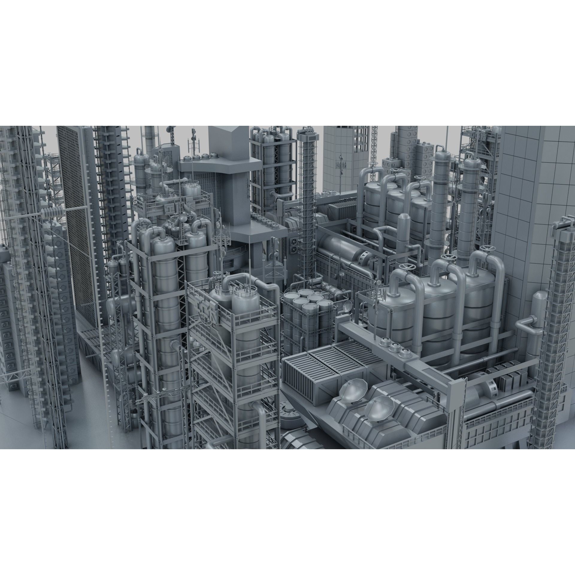 Sci-Fi Industrial Base - Game-Ready 3D Model - View 5