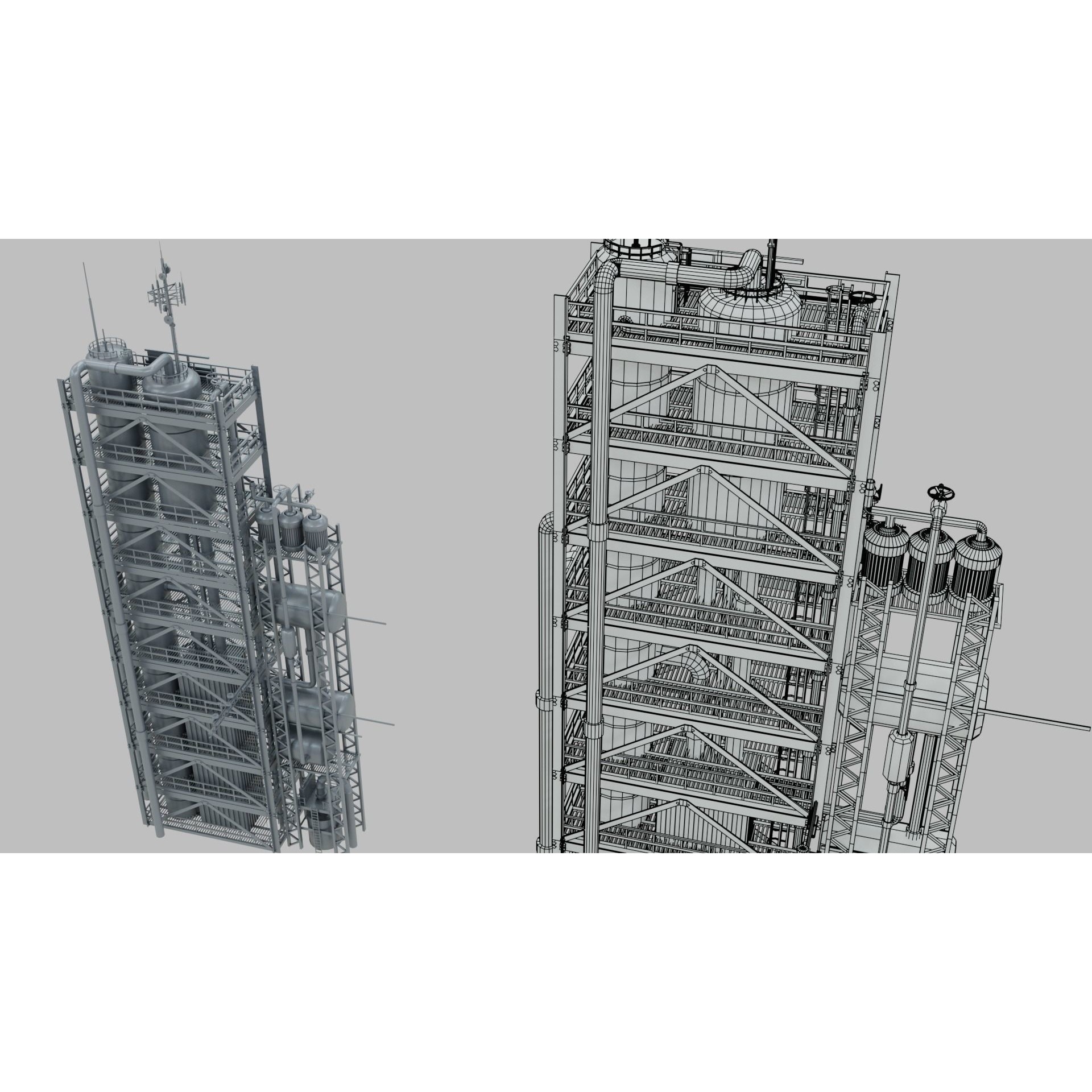 Sci-Fi Industrial Base - Game-Ready 3D Model - View 7