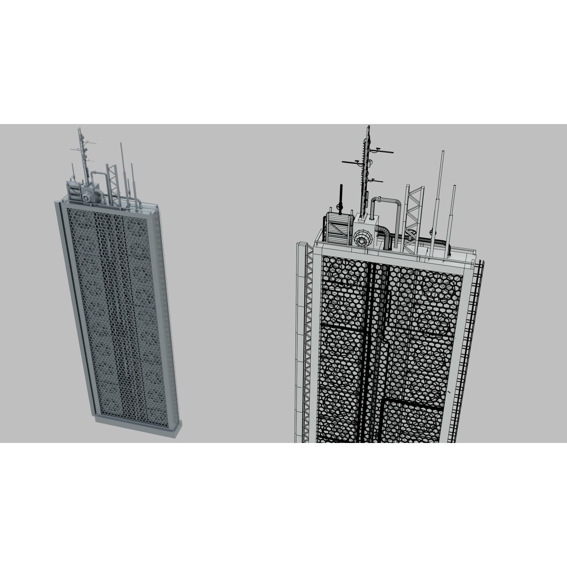 Sci-Fi Industrial Base - Game-Ready 3D Model - View 8