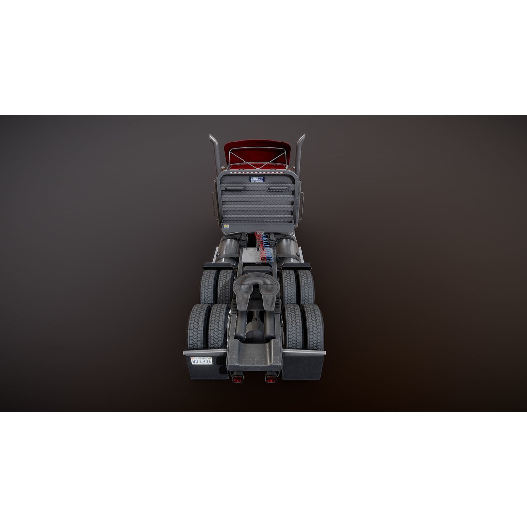 Kenworth W900A 3D Model – Low Poly Game Ready Truck with PBR Textures - View 28