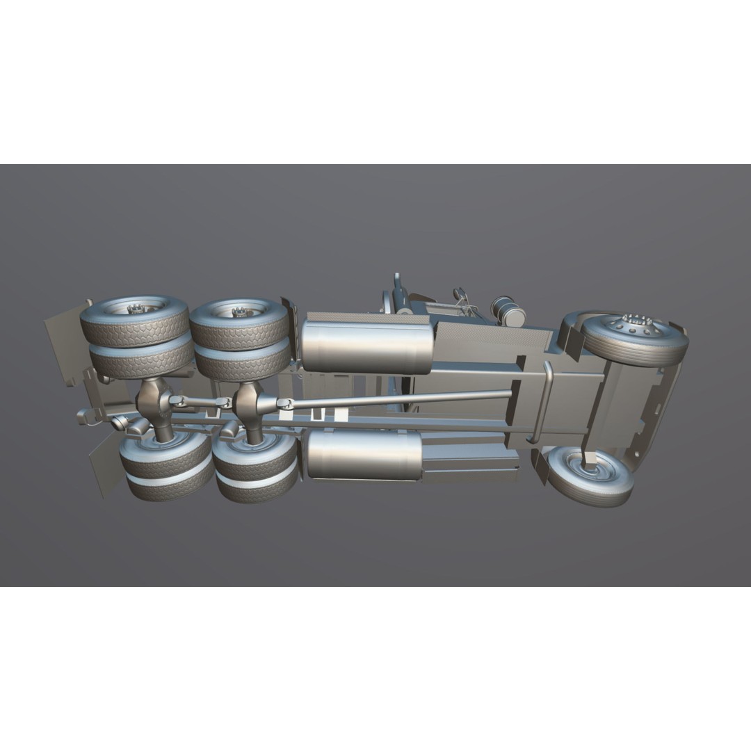 Kenworth W900A 3D Model – Low Poly Game Ready Truck with PBR Textures - View 39