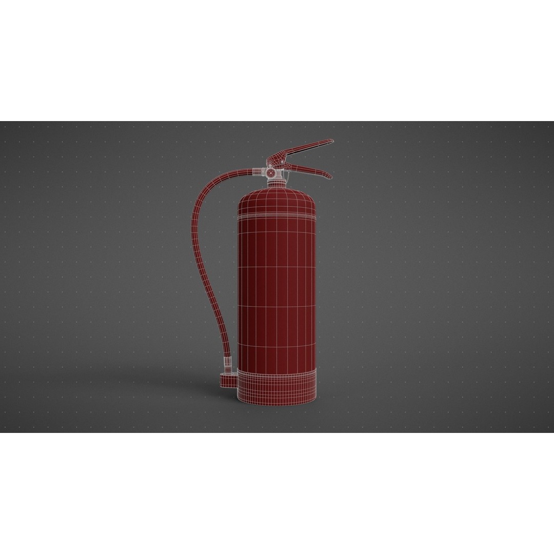 Foam Fire Extinguisher 3D Model – High Poly PBR Asset, Blender, FBX, OBJ - View 17