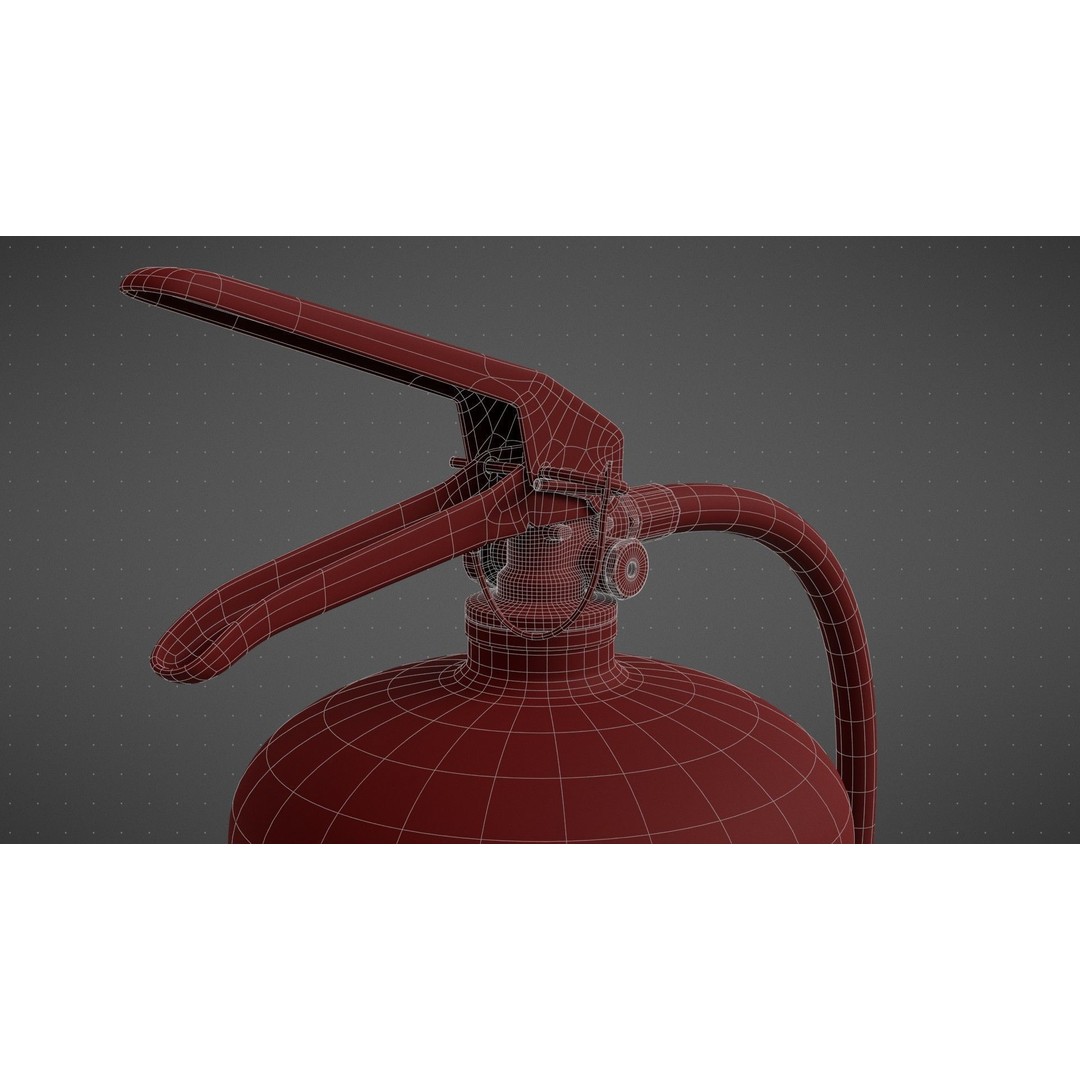 Foam Fire Extinguisher 3D Model – High Poly PBR Asset, Blender, FBX, OBJ - View 28