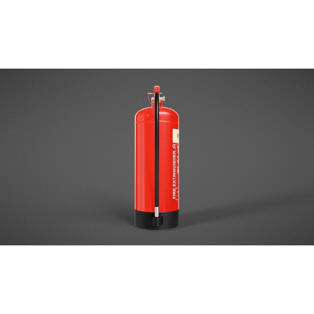 Foam Fire Extinguisher 3D Model – High Poly PBR Asset, Blender, FBX, OBJ - View 4