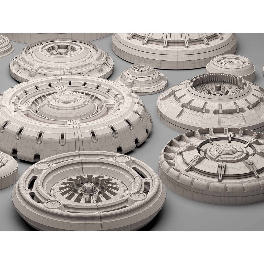 Sci-Fi Kitbash 3D Model – Subdivision Ready, FBX & OBJ Formats - View 10