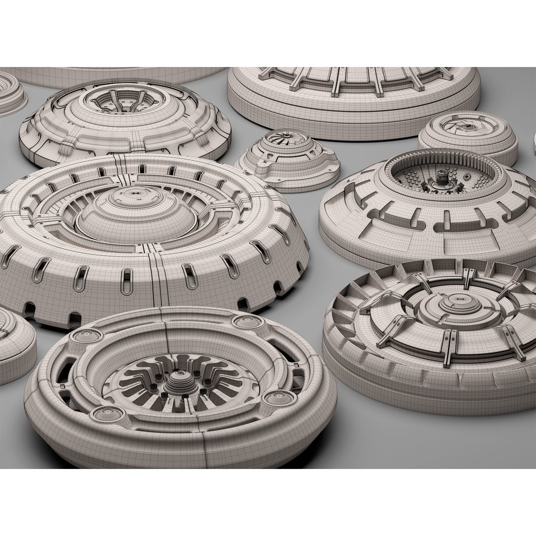 Sci-Fi Kitbash 3D Model – Subdivision Ready, FBX & OBJ Formats - View 11