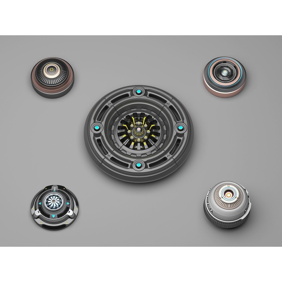 Sci-Fi Kitbash 3D Model – Subdivision Ready, FBX & OBJ Formats - View 19