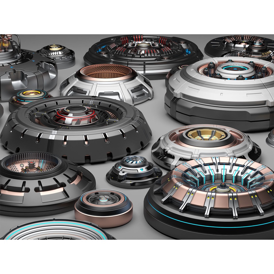 Sci-Fi Kitbash 3D Model – Subdivision Ready, FBX & OBJ Formats - View 4