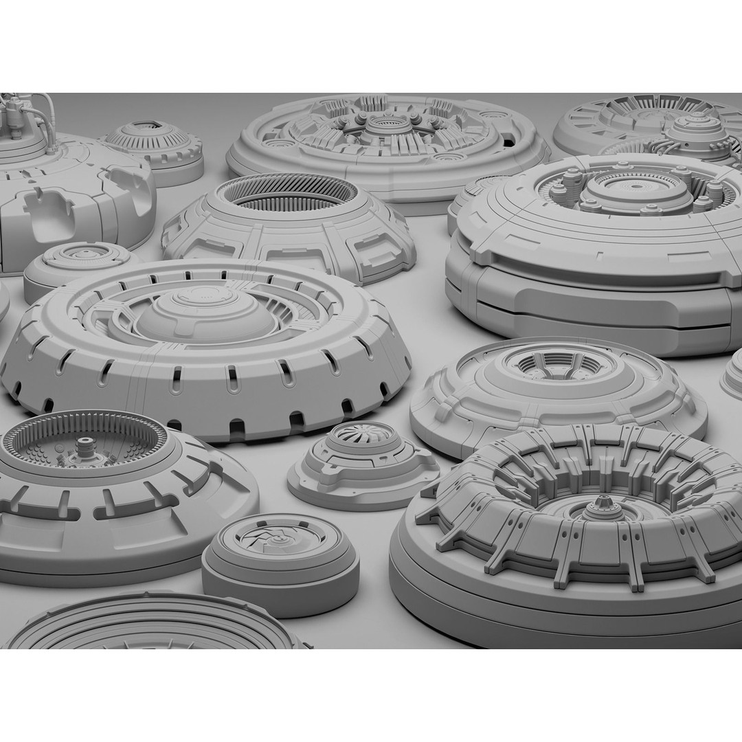 Sci-Fi Kitbash 3D Model – Subdivision Ready, FBX & OBJ Formats - View 5