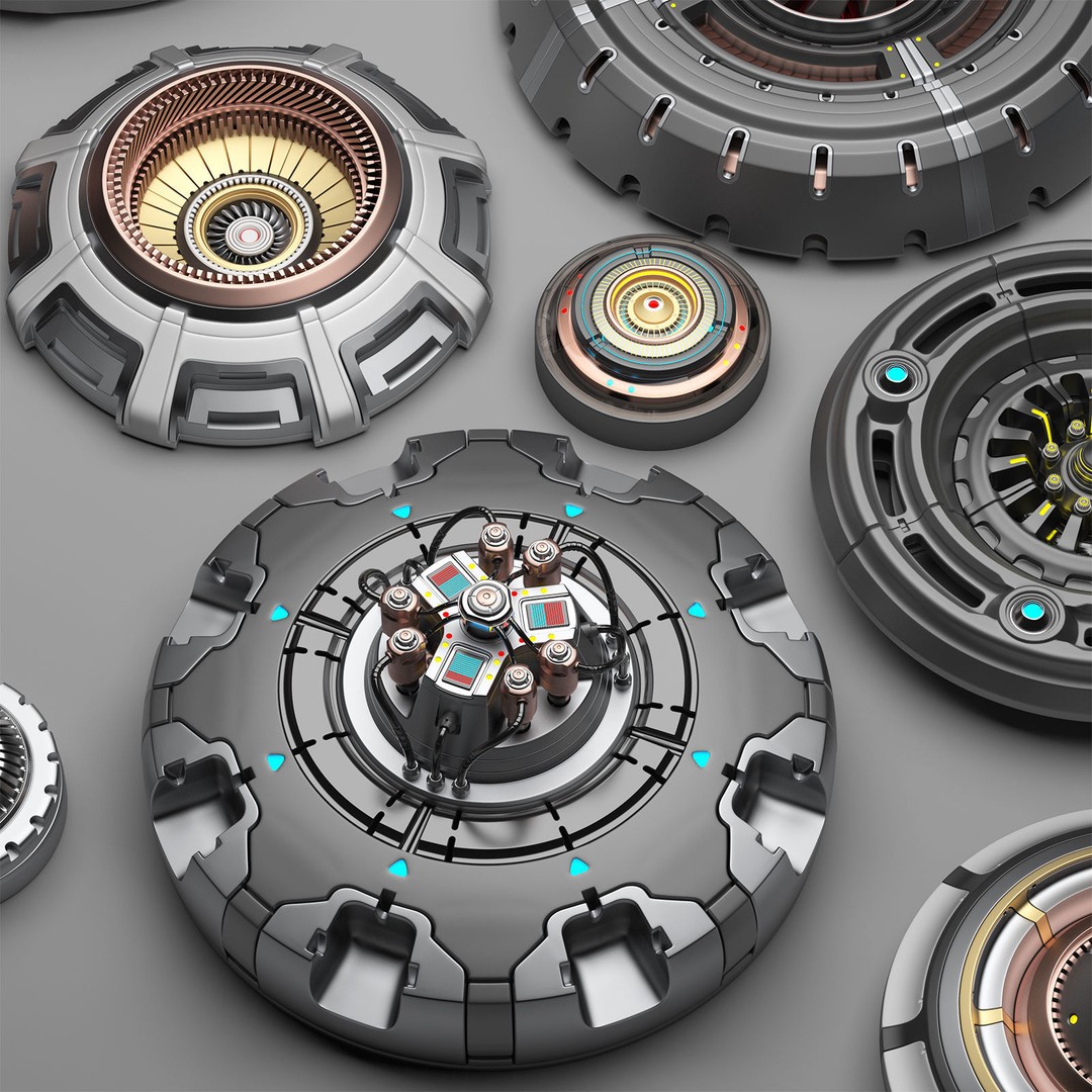 Sci-Fi Kitbash 3D Model – Subdivision Ready, FBX & OBJ Formats - View 9
