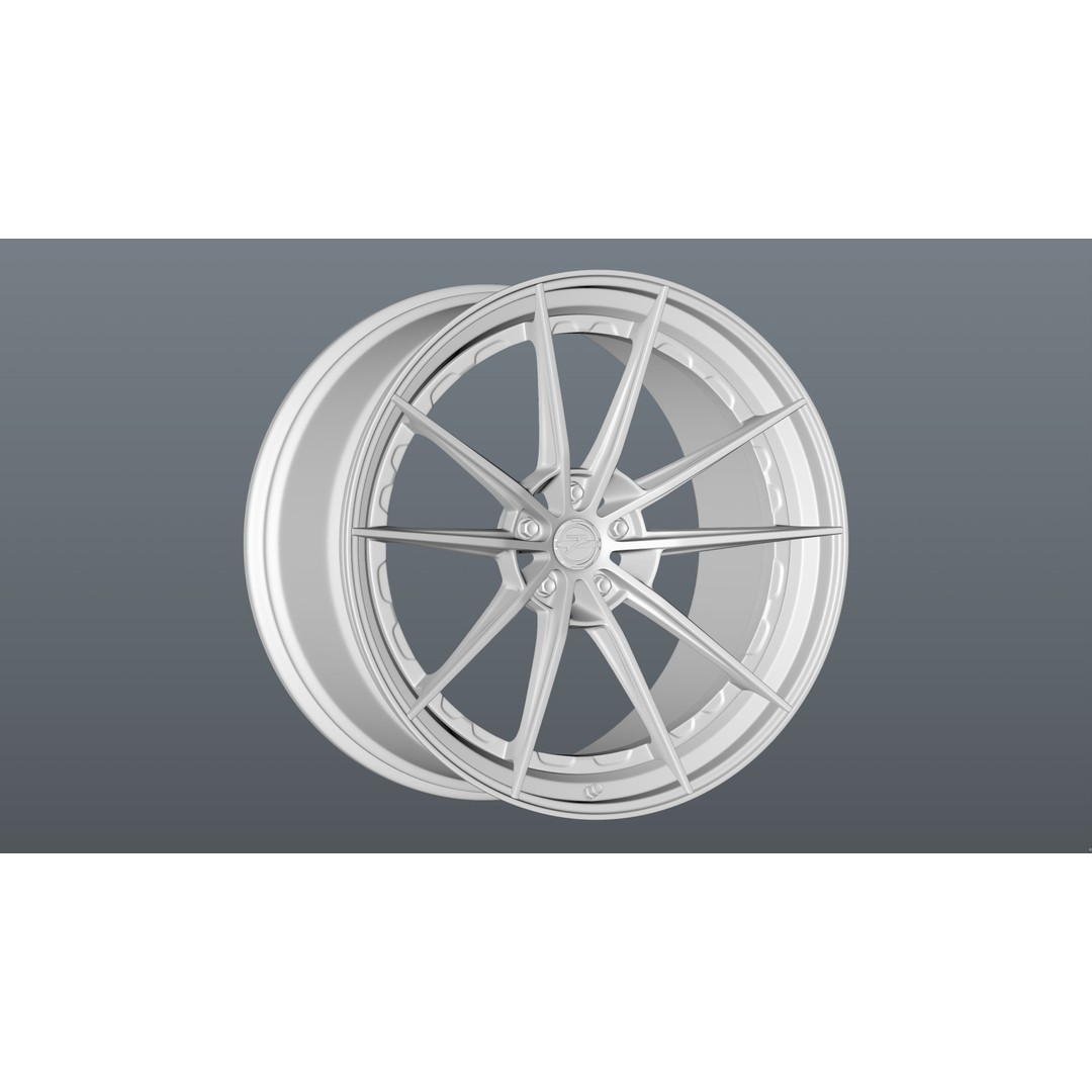 Super Deep Concave 3D Model – Modular Car Rim, PBR Textures, FBX - View 14