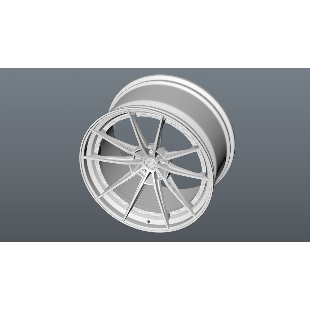 Super Deep Concave 3D Model – Modular Car Rim, PBR Textures, FBX - View 17