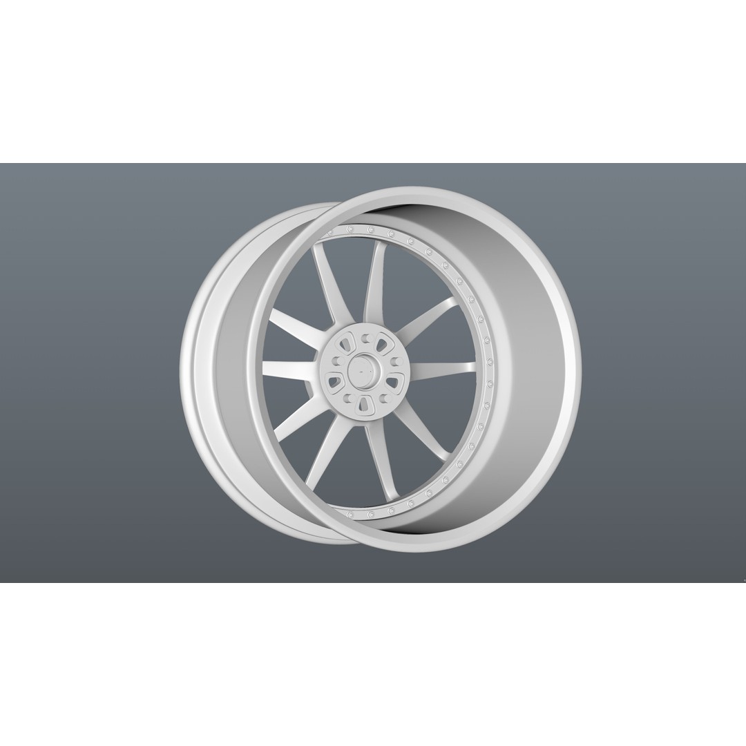 Super Deep Concave 3D Model – Modular Car Rim, PBR Textures, FBX - View 18
