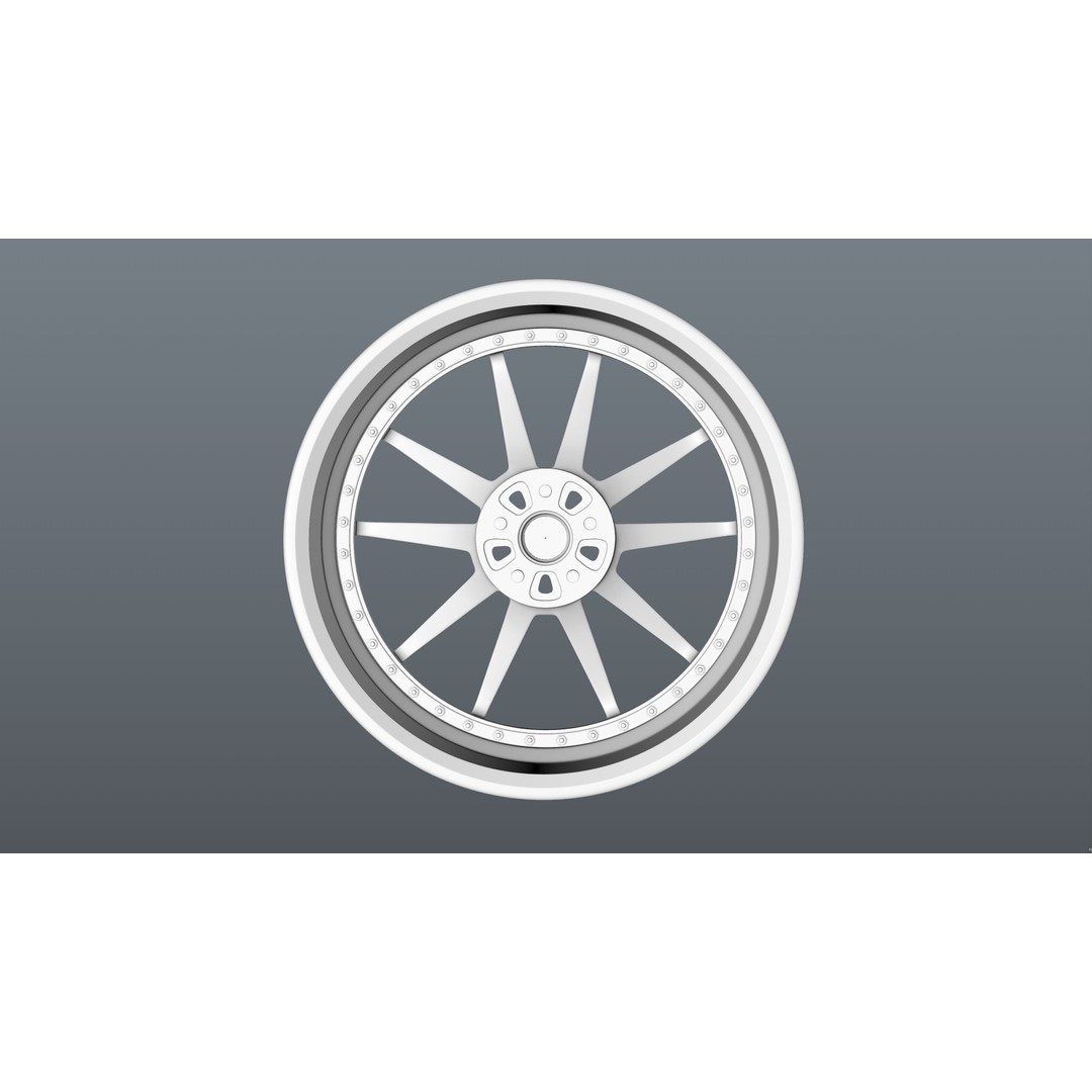 Super Deep Concave 3D Model – Modular Car Rim, PBR Textures, FBX - View 19