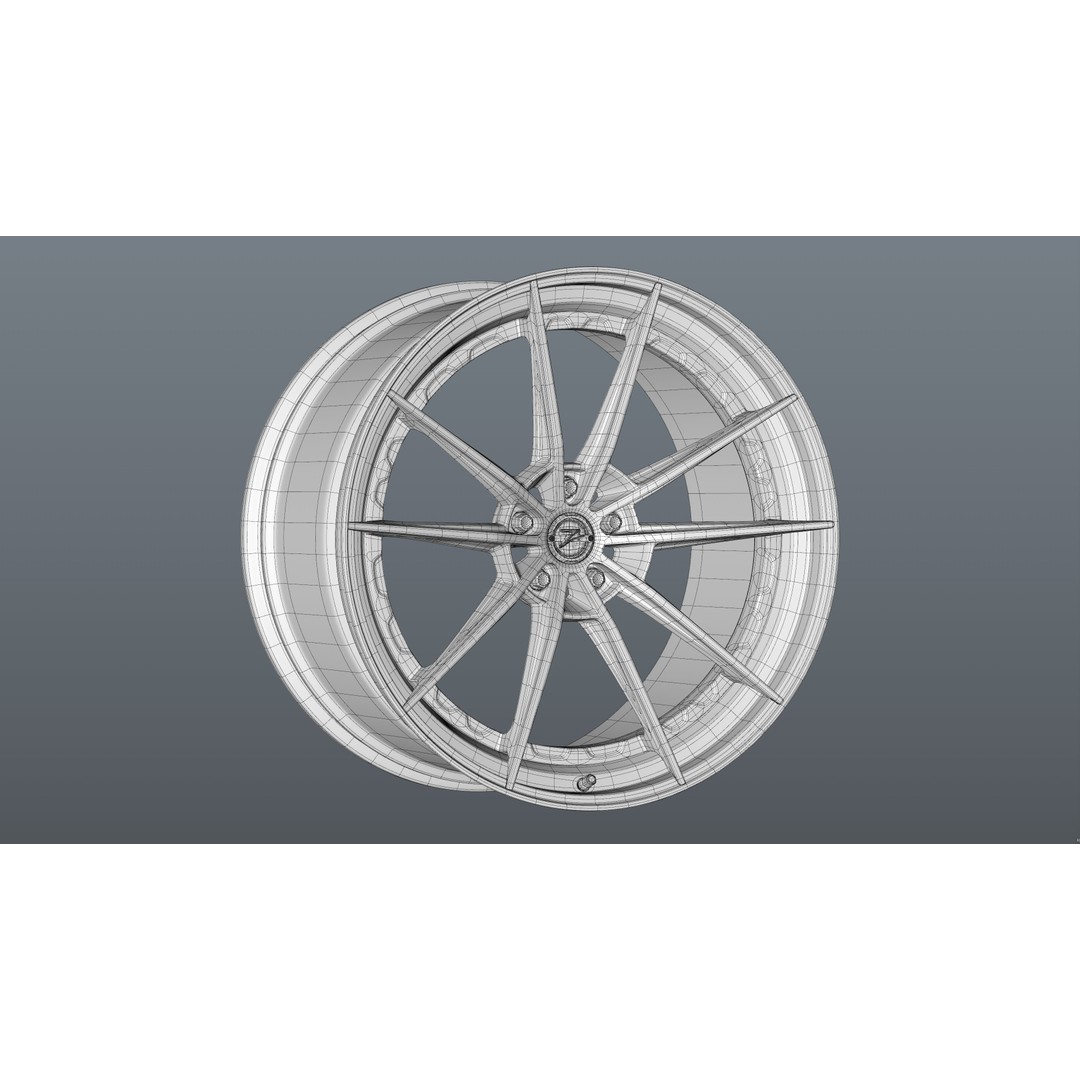Super Deep Concave 3D Model – Modular Car Rim, PBR Textures, FBX - View 26