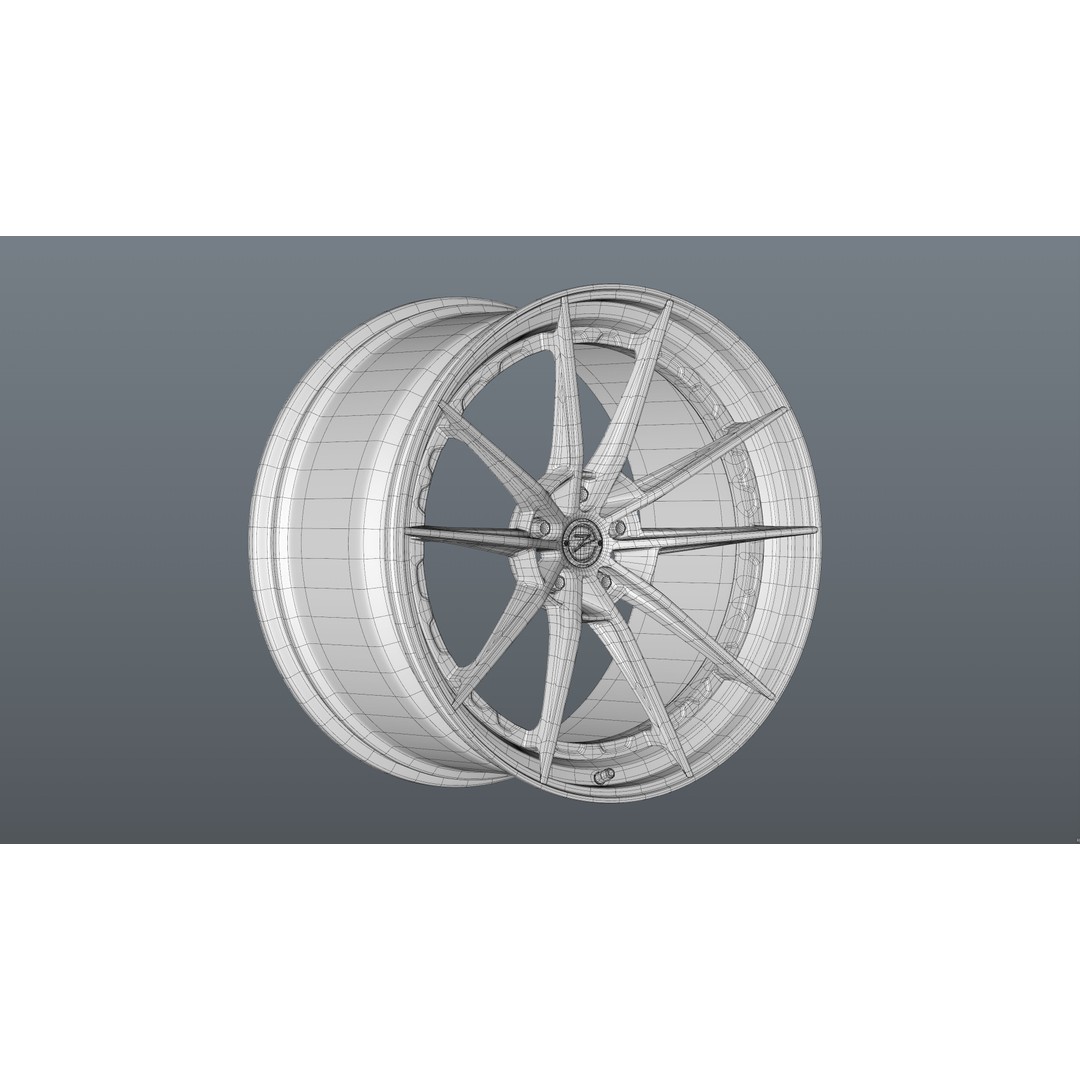 Super Deep Concave 3D Model – Modular Car Rim, PBR Textures, FBX - View 27