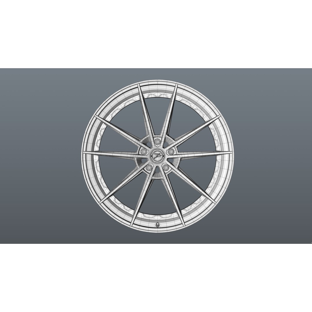 Super Deep Concave 3D Model – Modular Car Rim, PBR Textures, FBX - View 28