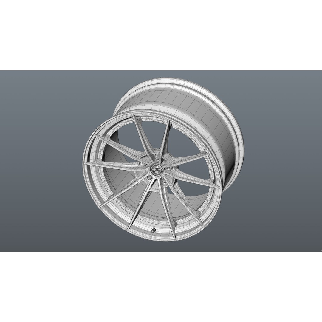 Super Deep Concave 3D Model – Modular Car Rim, PBR Textures, FBX - View 29