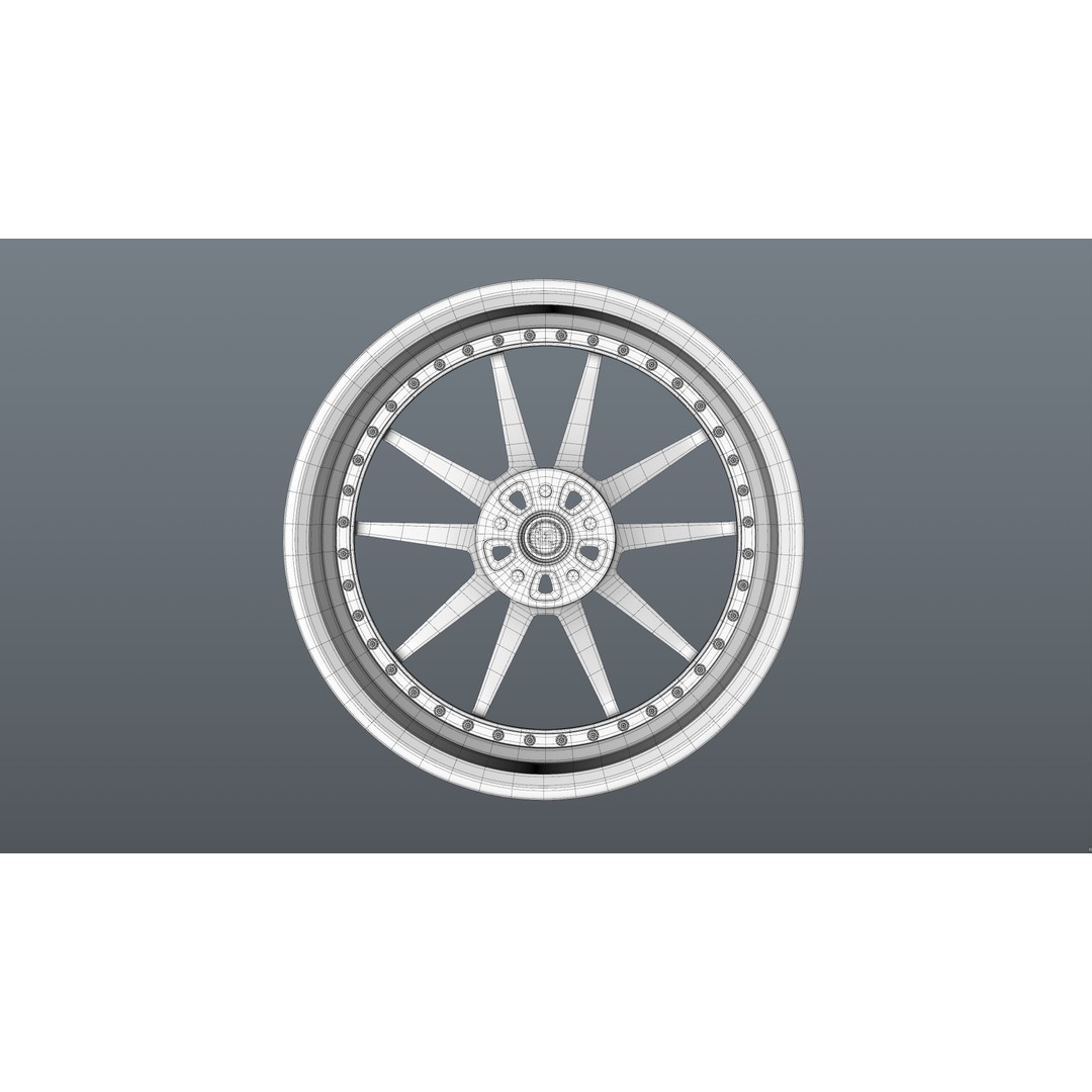 Super Deep Concave 3D Model – Modular Car Rim, PBR Textures, FBX - View 31