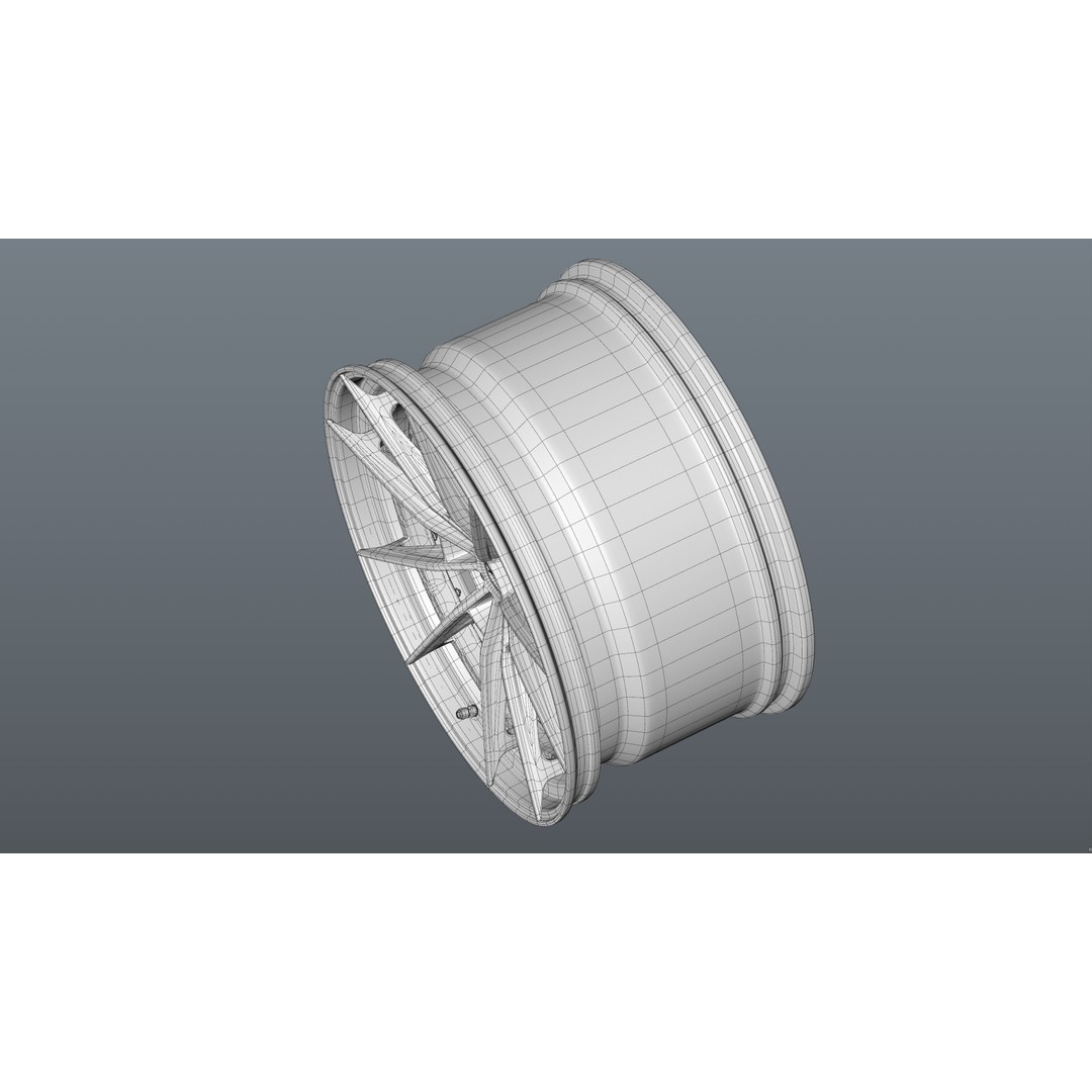 Super Deep Concave 3D Model – Modular Car Rim, PBR Textures, FBX - View 32