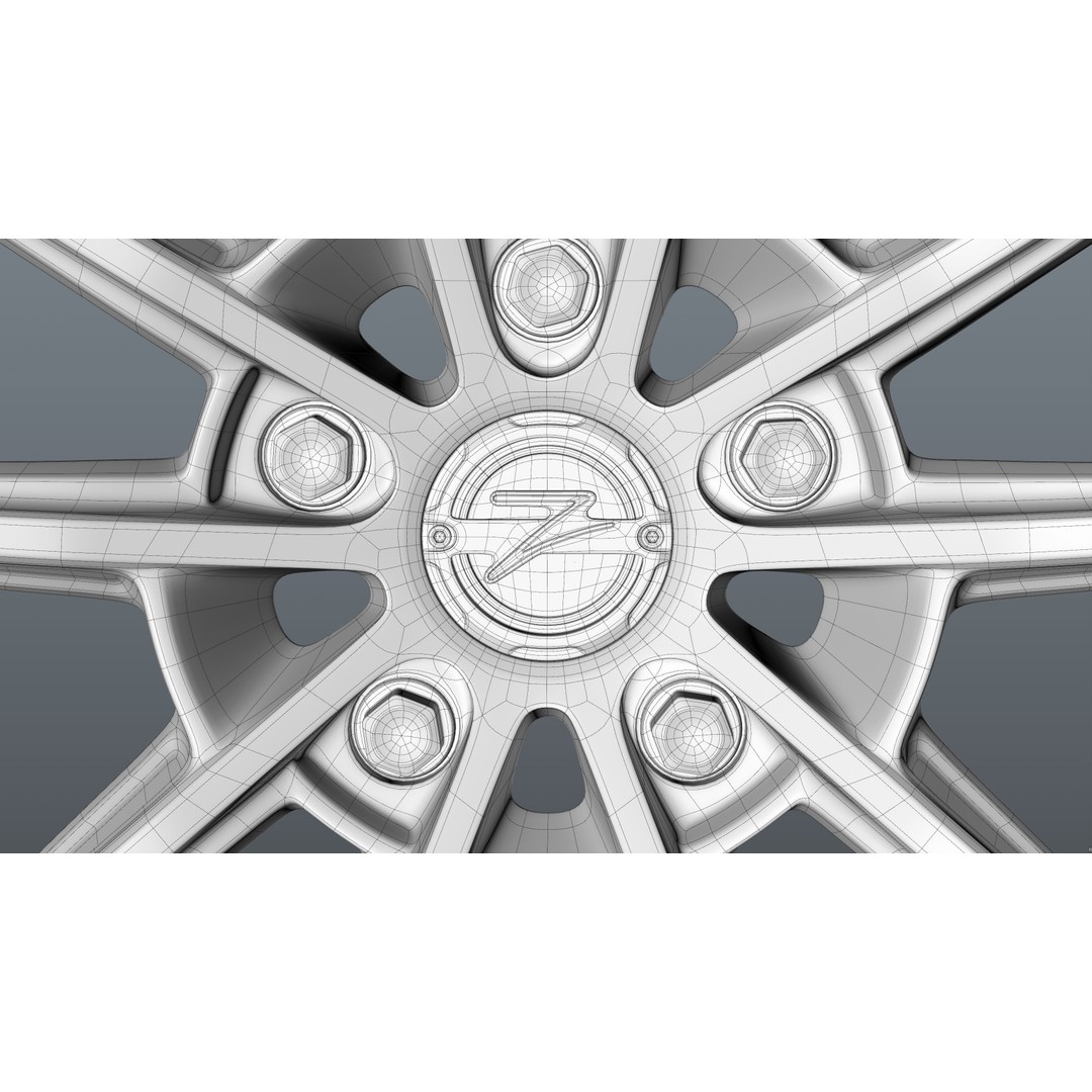 Super Deep Concave 3D Model – Modular Car Rim, PBR Textures, FBX - View 34