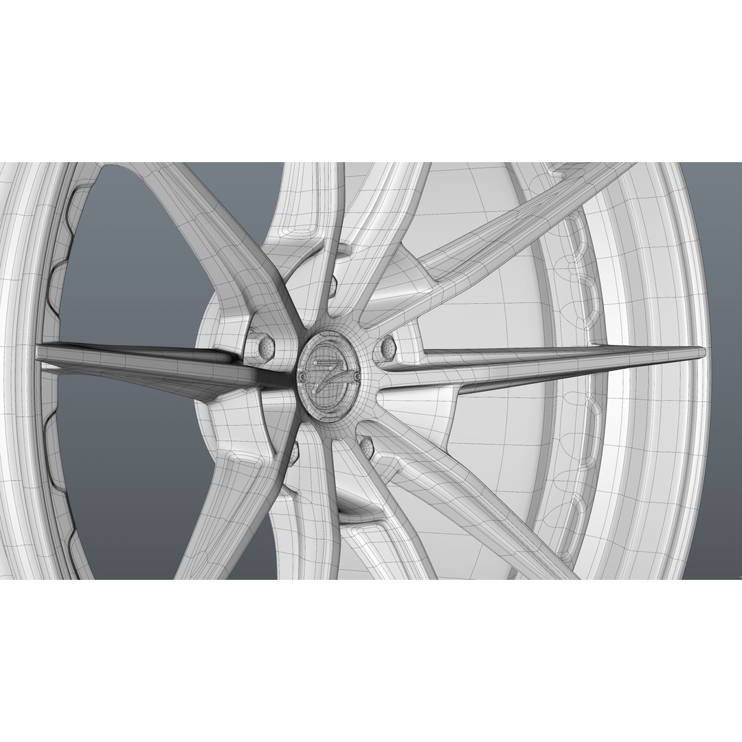 Super Deep Concave 3D Model – Modular Car Rim, PBR Textures, FBX - View 35