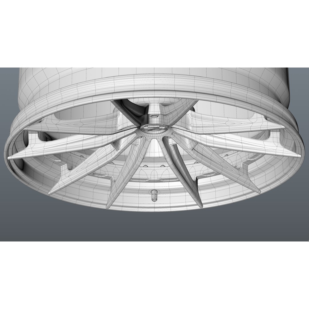 Super Deep Concave 3D Model – Modular Car Rim, PBR Textures, FBX - View 36