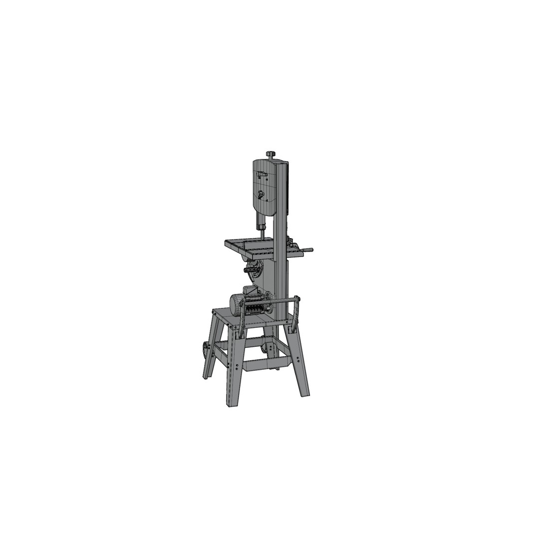 Band Saw 3D Model – High Quality Industrial Tool, FBX, OBJ