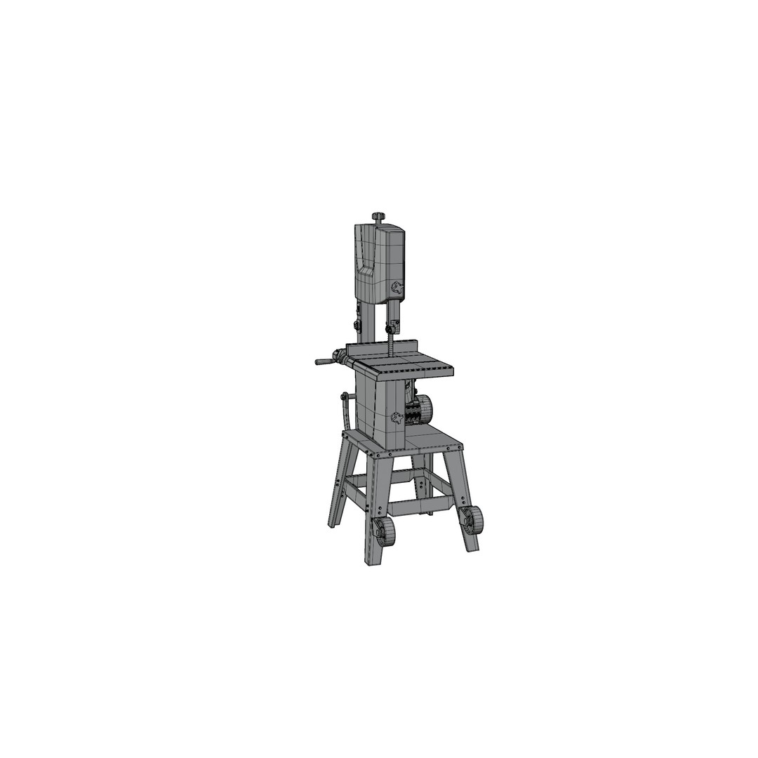Band Saw 3D Model – High Quality Industrial Tool, FBX, OBJ - View 17