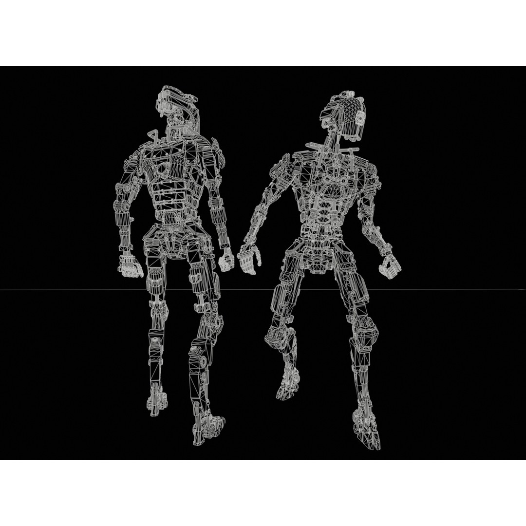 Futuristic Robot 3D Model – Low Poly Game Ready, FBX, PBR Textures - View 33