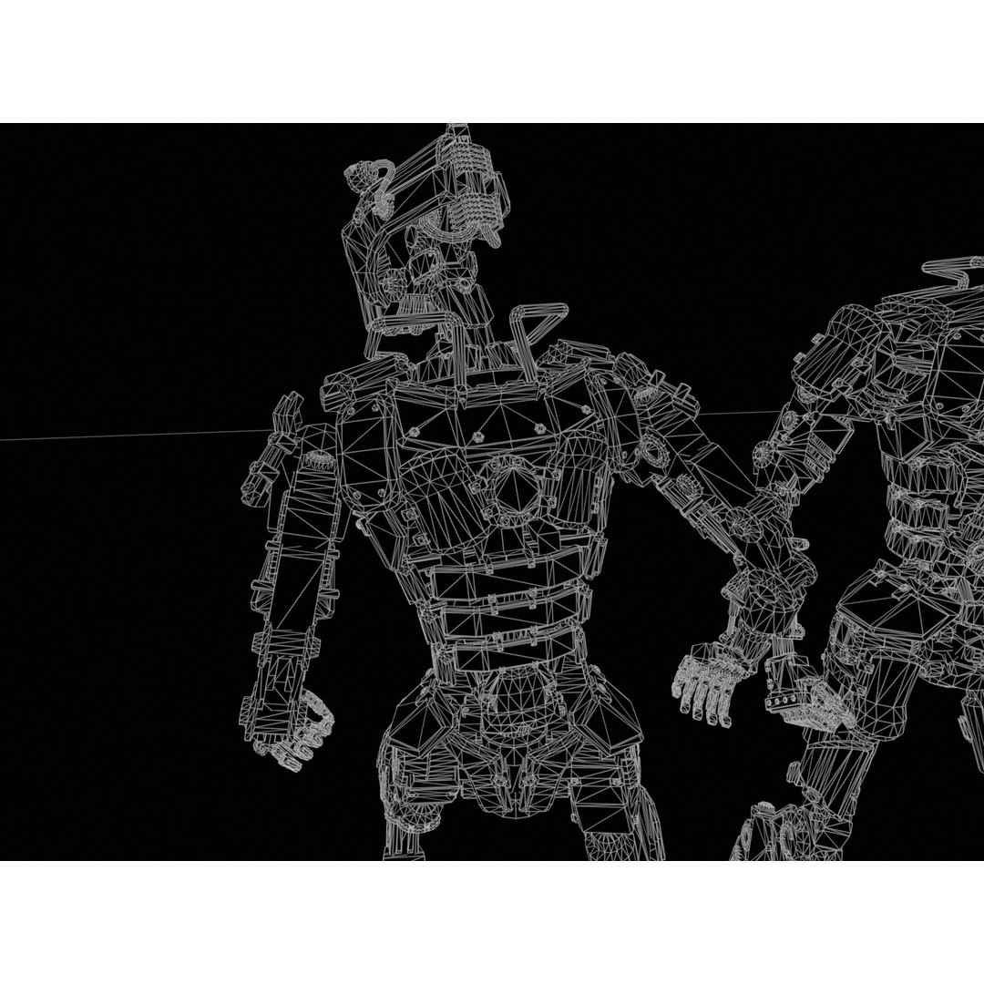 Futuristic Robot 3D Model – Low Poly Game Ready, FBX, PBR Textures - View 36