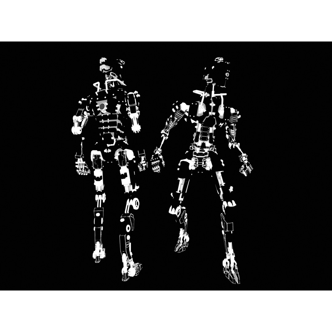 Futuristic Robot 3D Model – Low Poly Game Ready, FBX, PBR Textures - View 40