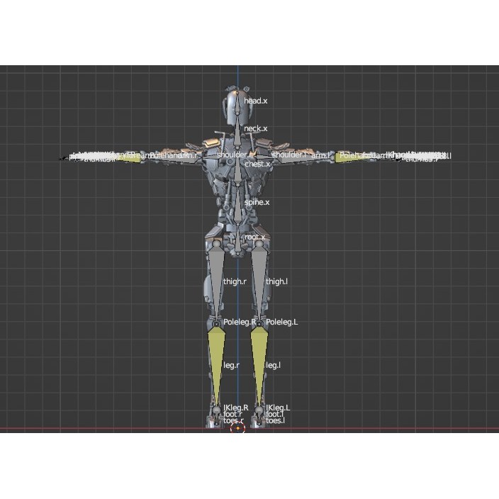 Futuristic Robot 3D Model – Low Poly Game Ready, FBX, PBR Textures - View 43
