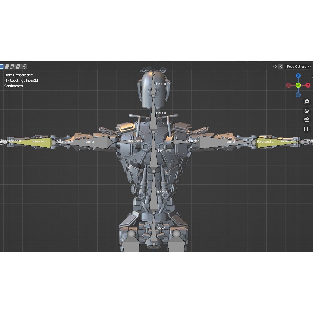 Futuristic Robot 3D Model – Low Poly Game Ready, FBX, PBR Textures - View 44