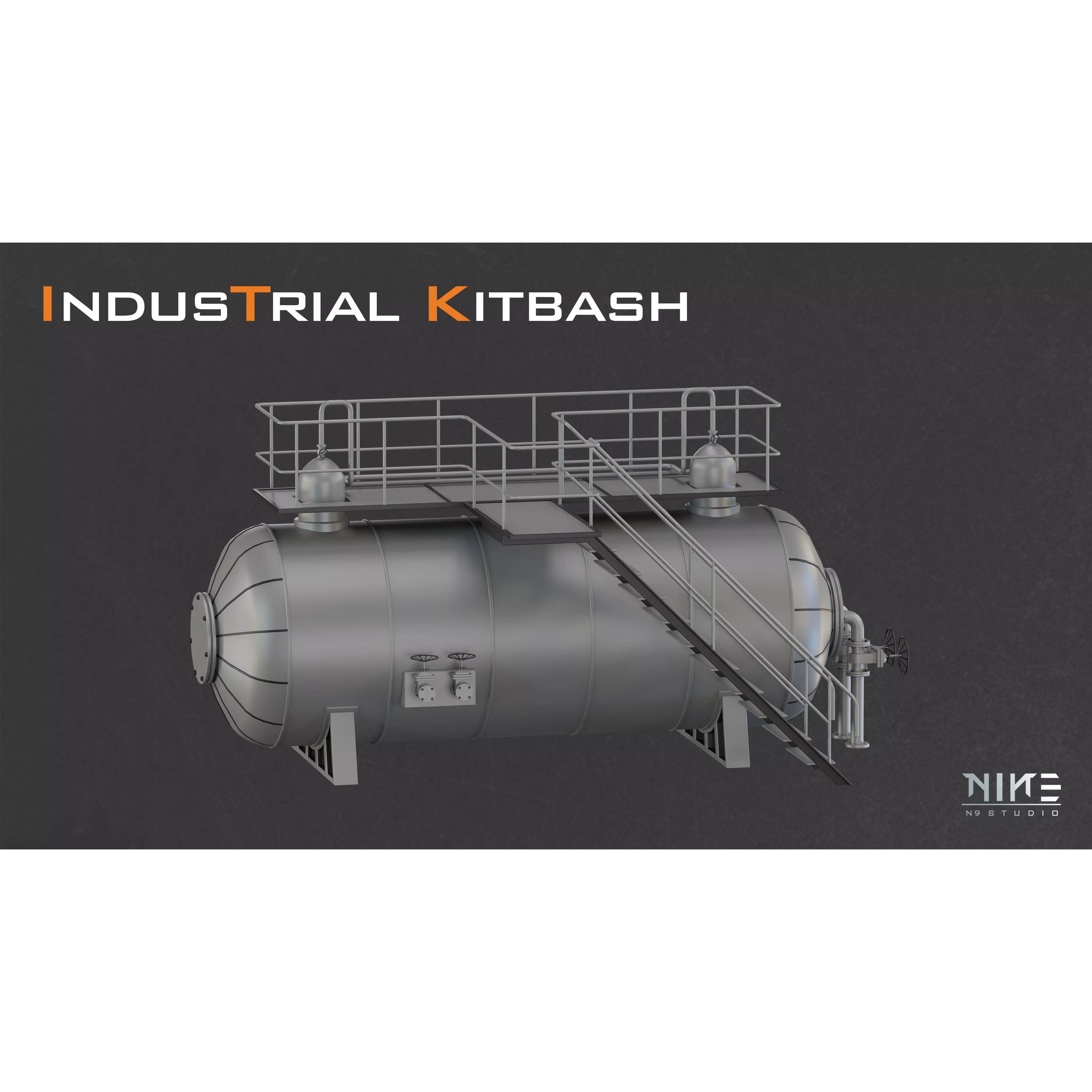 Refinery Collection - Modular Game-Ready 3D Model