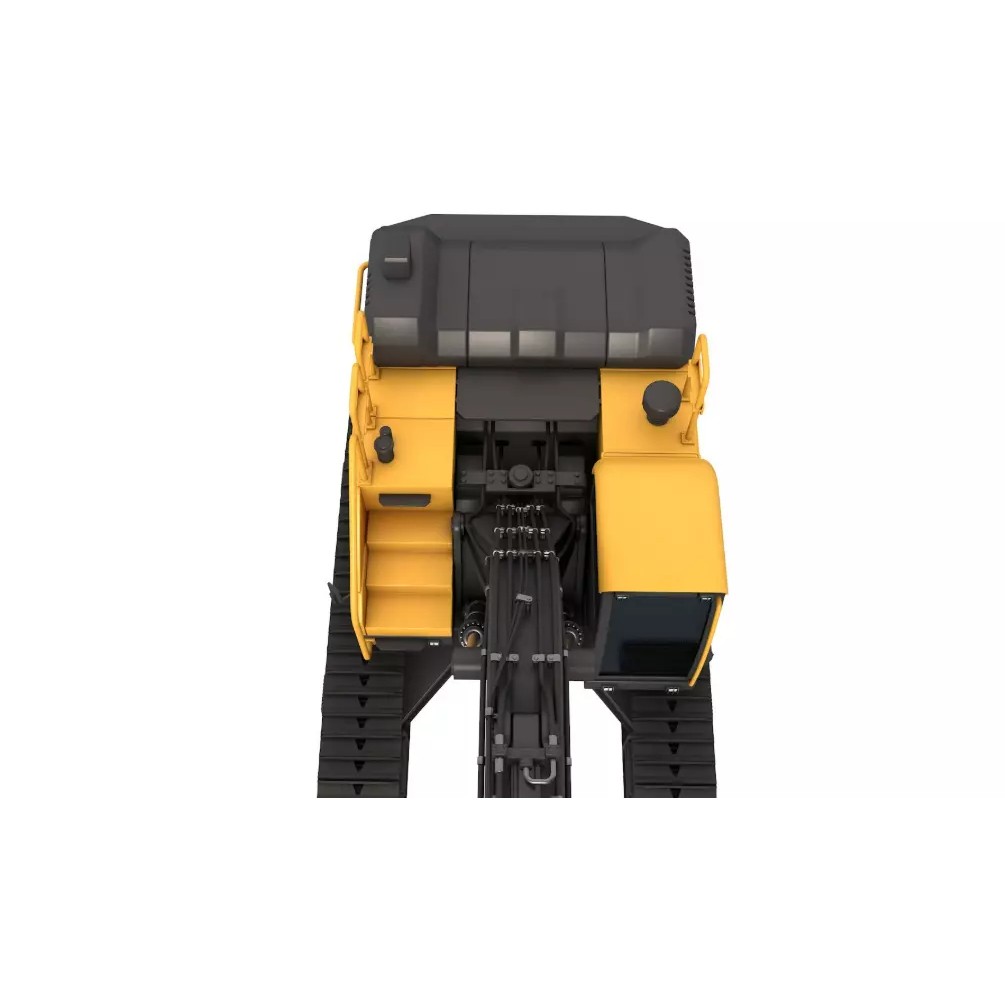 Tracked Excavator 3D Model – High-Quality Industrial Vehicle, FBX, OBJ - View 9