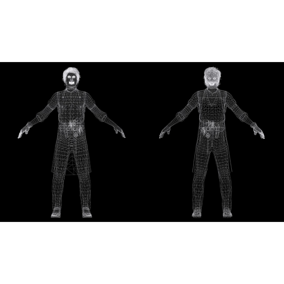 Industrial Electrical Technician 3D Model – Low Poly Rigged Character, FBX - View 22