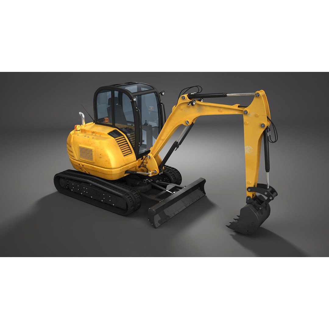 Heavy Machines 3D Model – Detailed Industrial Vehicle Collection, FBX - View 16