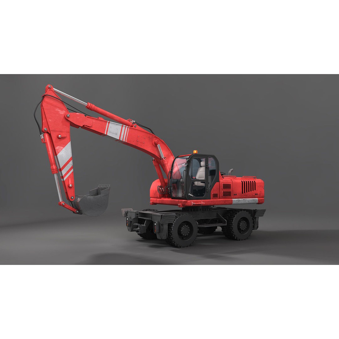 Heavy Machines 3D Model – Detailed Industrial Vehicle Collection, FBX - View 21