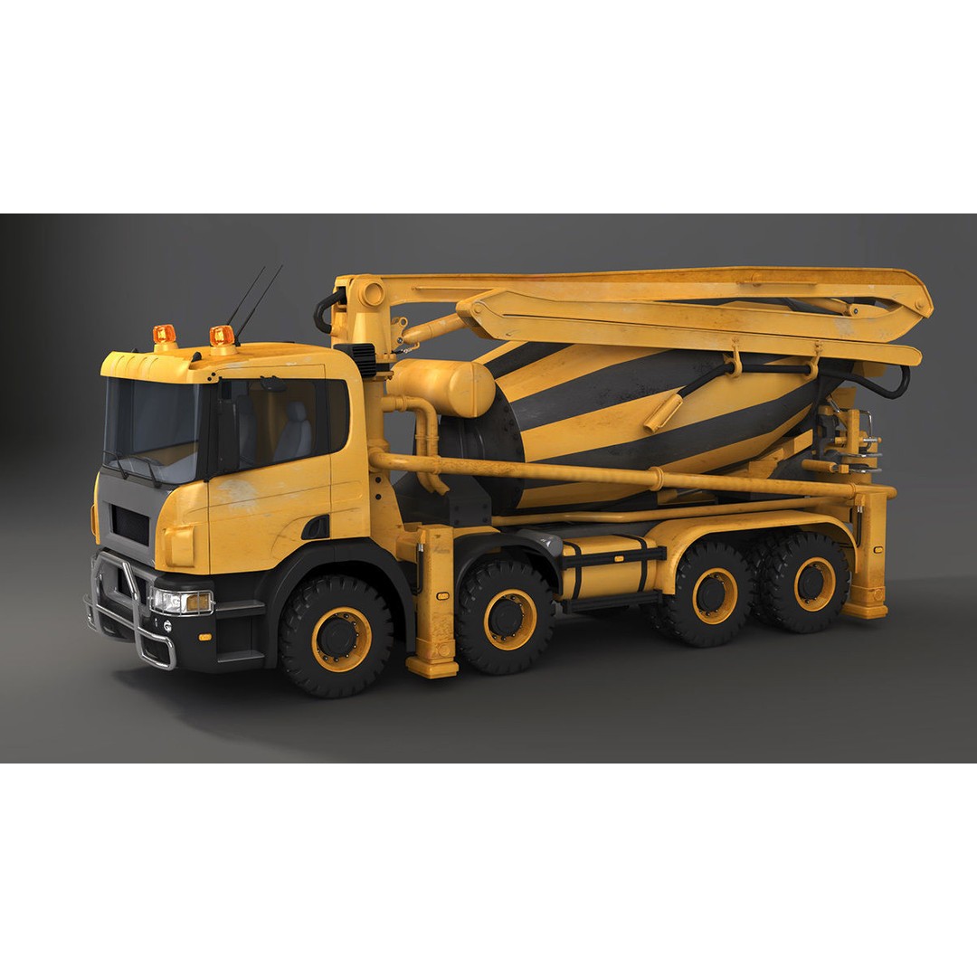 Heavy Machines 3D Model – Detailed Industrial Vehicle Collection, FBX - View 7