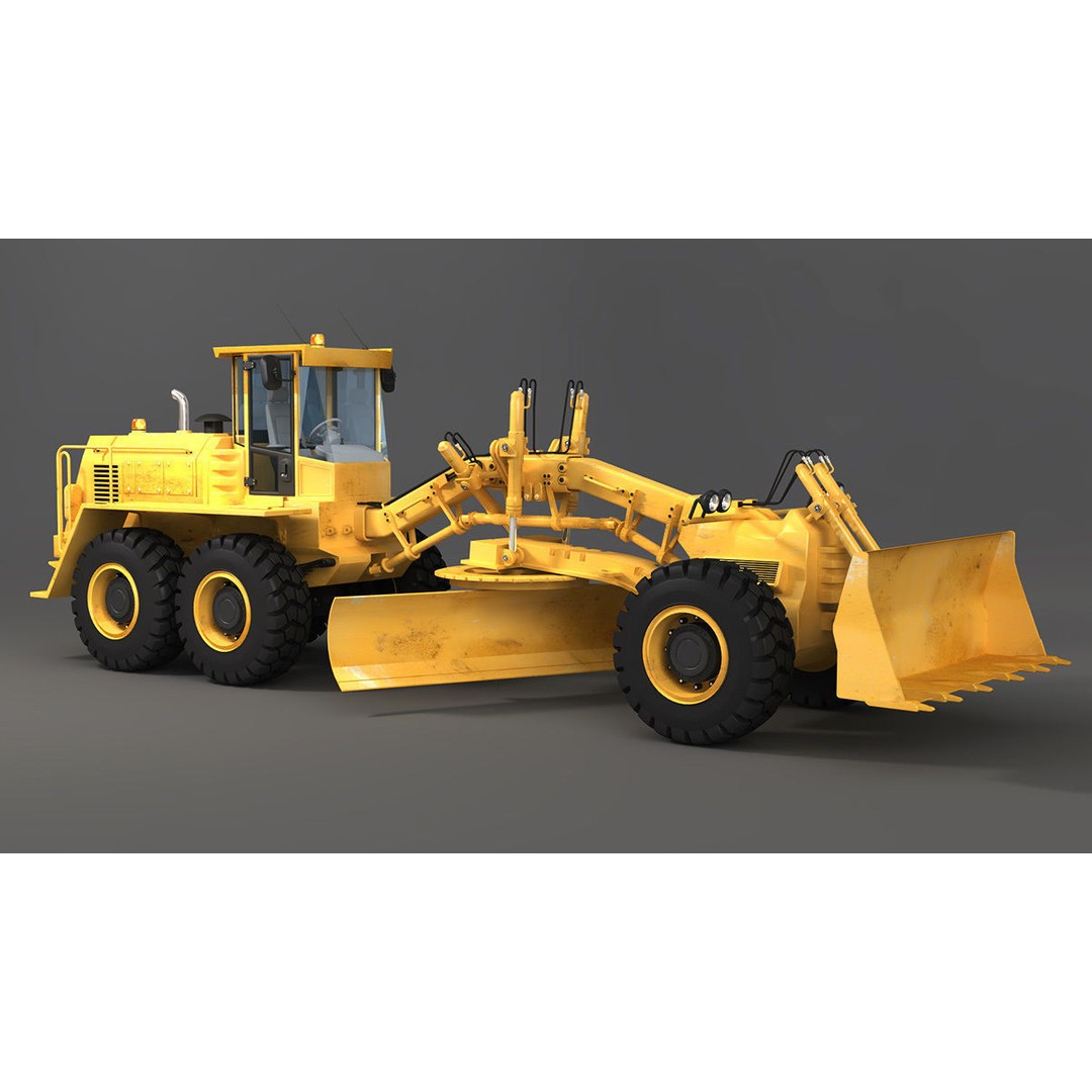 Heavy Machines 3D Model – Detailed Industrial Vehicle Collection, FBX - View 8