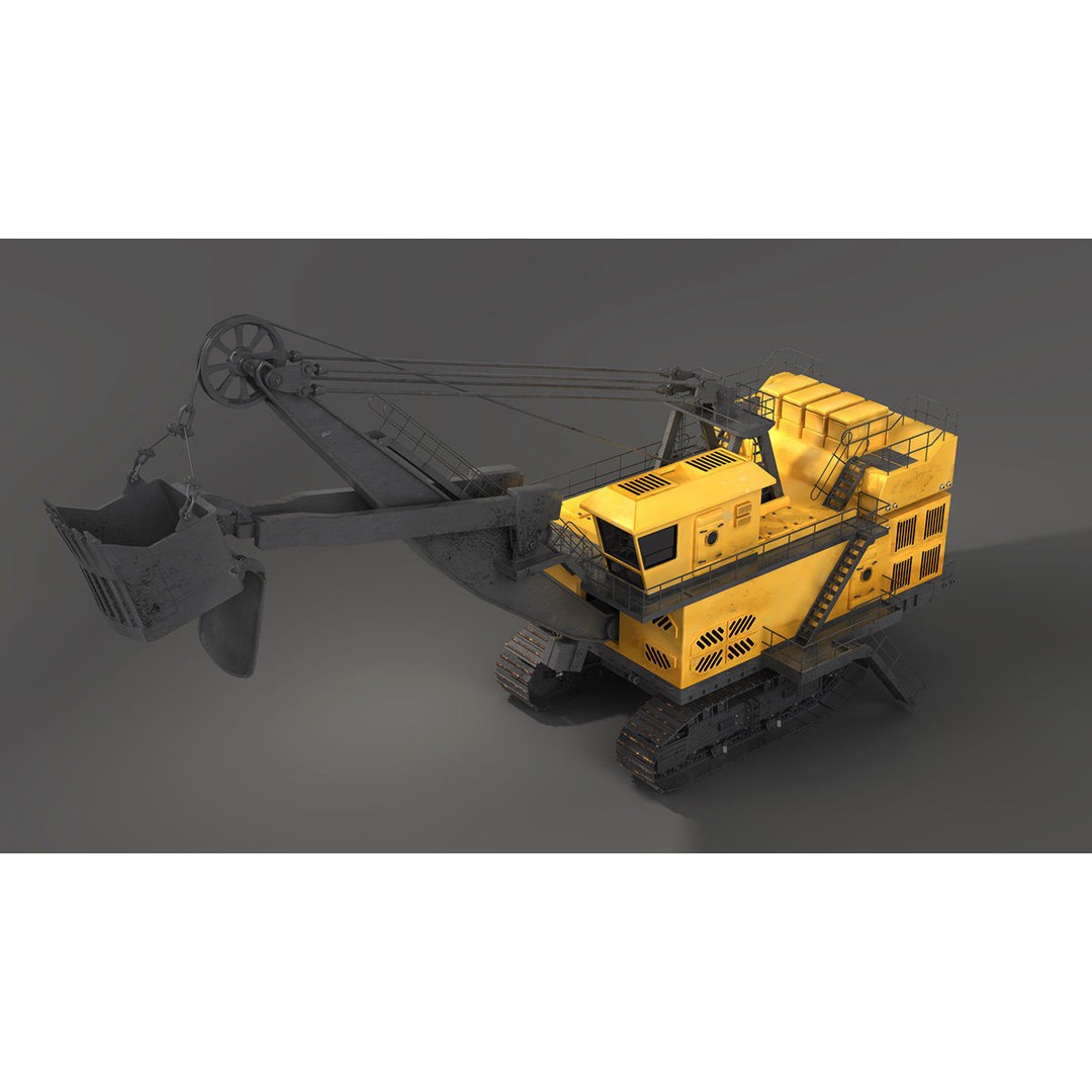 Heavy Machines 3D Model – Detailed Industrial Vehicle Collection, FBX - View 9