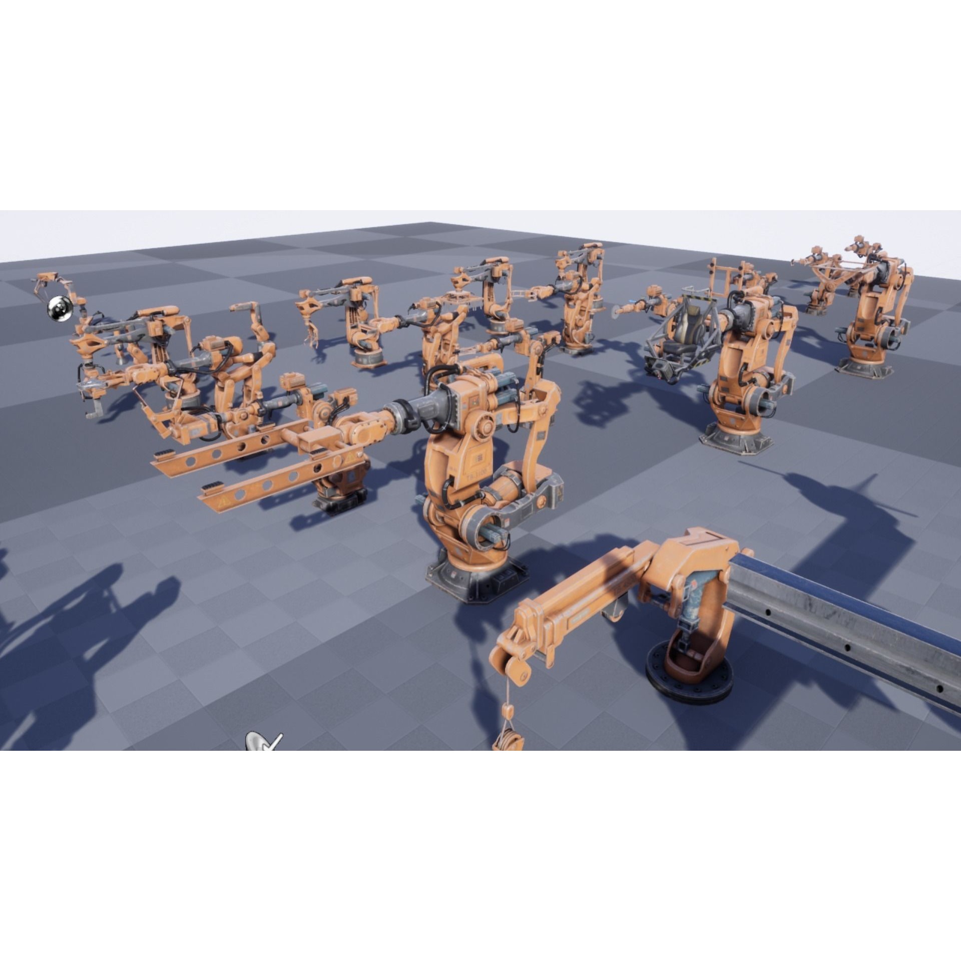 Industrial Robot Pack - Low-Poly Game-Ready 3D Model - View 4