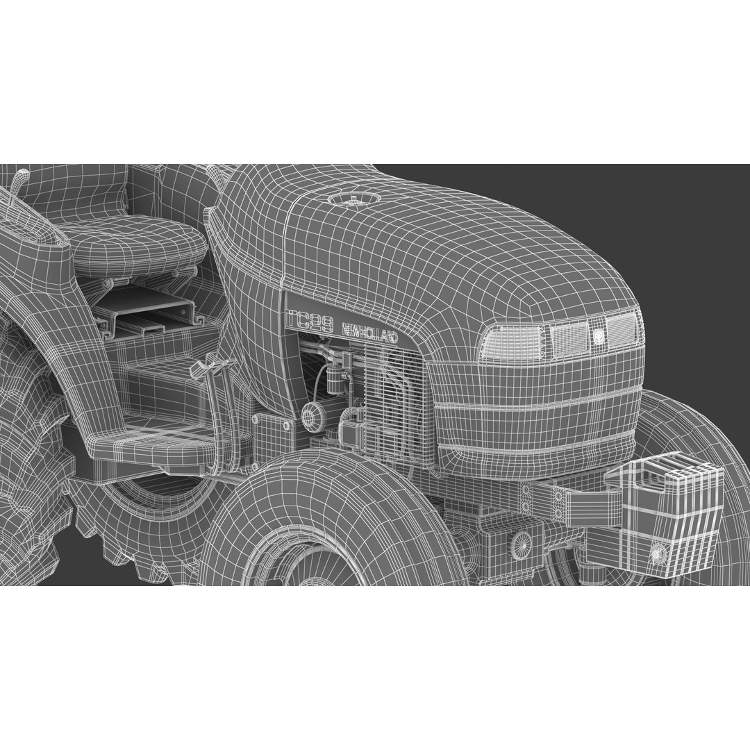 New Holland TC29 3D Model – High-Quality Industrial Machine, FBX & OBJ - View 36