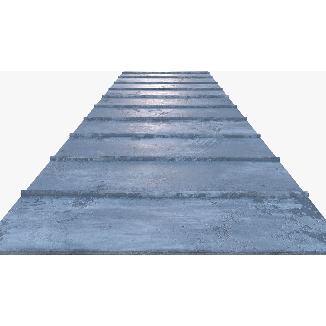 Roof 3D Model – Low Poly PBR Textured Game Asset, FBX, OBJ - View 3
