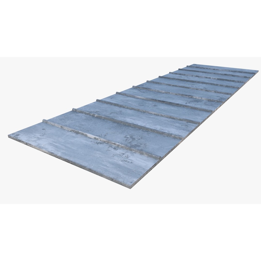 Roof 3D Model – Low Poly PBR Textured Game Asset, FBX, OBJ - View 4