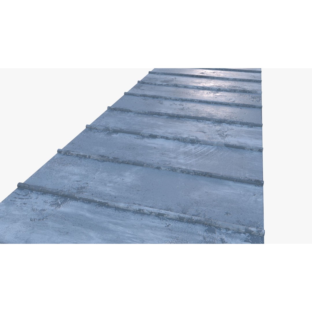 Roof 3D Model – Low Poly PBR Textured Game Asset, FBX, OBJ - View 8